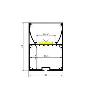 Vật liệu nhôm cho Led phòng hội nghị Mặt dây dẫn nhôm hồ sơ ánh sáng 50*70 mét - Product Image 4
