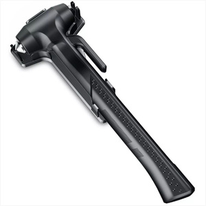 Emergency Hammer For Car Bus Window Breaker Long Handle Steel Black 210g Rescue Tool - Product Image 1