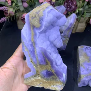 Tinh Thể Tự Nhiên Thủ Công Mỹ Nghệ Tinh Thể Chữa Bệnh Tháp Đá Tím Agate Điểm Thô Để Bán