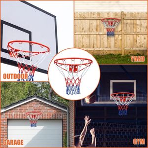 Panier de <span class=keywords><strong>basket</strong></span> orange mural extérieur standard 18 pouces, en acier avec filet, résistant aux intempéries, pour les enfants de 3 ans et plus - Meilleures ventes - Product Image 6