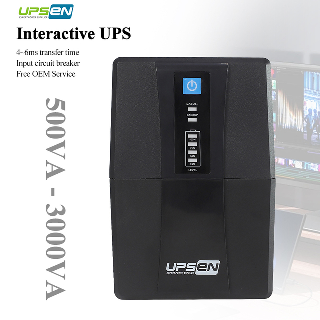 1000VA Ups Line Interactive CPU Controlled UPS with Battery Low Voltage Overload and Short Circuit protection