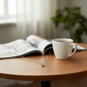 Collar de Acero Inoxidable con Colgante de Letra N de 1 cm, Collar de Una Sola Cara, Joyería de Moda - Product Image 2