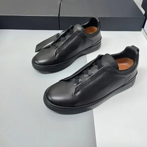 2026 Luxury Designer Sneakers Men's Low-Top Slip-On <b>Rubber</b> Outsole with Elastic Band Breathable Trend White Summer Walking Shoes - Product Image 1