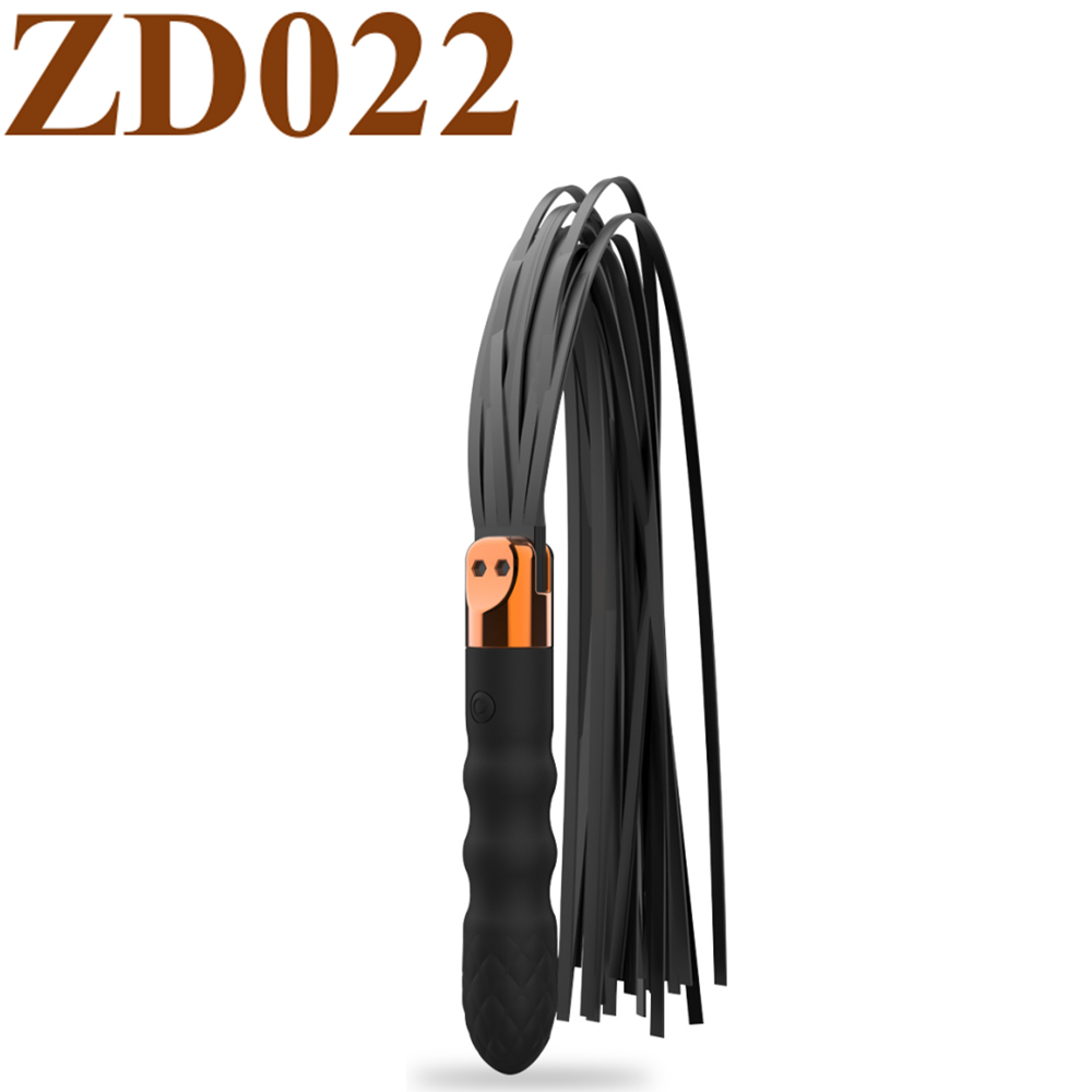 Whip & Dildo Vibrator-ZD022-Black