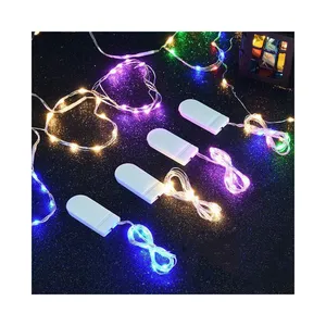 Nút pin đèn hoạt động 3m 30LED mini dây Đồng đèn led String cho Giáng sinh trang trí