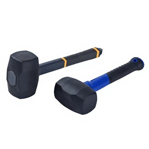 مطرقة مطاطية صناعية للسلامة بمقبض بلاستيكي ووجه دائري 1000 مم 16 أونصة/600 جرام قابلة للتخصيص حسب الطلب - Product Image 1