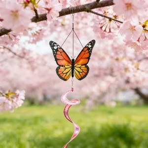 Girandola a forma di farfalla in tessuto <span class=keywords><strong>da</strong></span> 59 pollici |   Girandola Arcobaleno Sospesa per <span class=keywords><strong>Giardino</strong></span> e Campeggio |   Decorazioni <span class=keywords><strong>da</strong></span> <span class=keywords><strong>Giardino</strong></span> Resistenti ai Raggi UV - Product Image 2