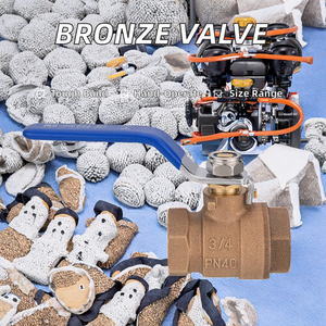 Válvula de bola manual de bronce con mango largo, rosca hembra NPT/BSP, rango de 1/2''-2'', personalizable para aplicaciones de agua, compatible con OEM - Product Image 3