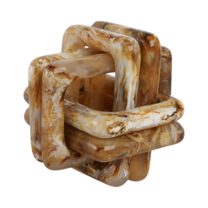 Scultura a nodo in marmo per decorazioni domestiche e accenti per il bagno, ornamento moderno per l'arredamento di stanze, decorazione per mensole, pezzo di design per l'ufficio - Product Image 2
