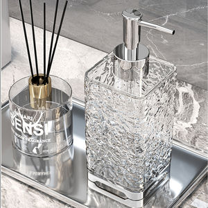 Dispensadores de Jabón Líquido de Plástico Recargables de Lujo Ligero de 300 ml y 500 ml para Uso en Hoteles y Hogares, Diseño Moderno de 6.8x14.5 cm - Product Image 3