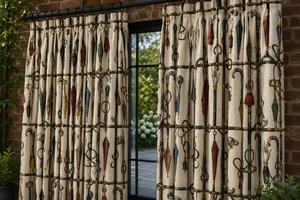 Decorative Chinoiserie Fish Pattern Velvet Blackout <b>Curtain</b> Each Panel Art Nouveau Inspired Window Drapery <b>for</b> Living Room - Product Image 3