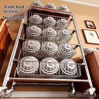 Chariot de rangement multifonctionnel à 4 niveaux en double maille, étanche, pour cuisine et épices – Offre Spéciale