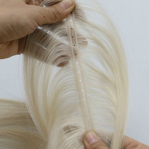 Extensioni per capelli Remy <span class=keywords><strong>a</strong></span> doppia trama con doppia cucitura <span class=keywords><strong>a</strong></span> macchina, 22 pollici, liscio, marrone, per donne bianche, uso quotidiano, micro-intreccio - Product Image 1