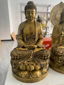 Tapınak ve budist salonu dekorasyon bronz Shakyamuni buda heykeli bakır buda heykel - Product Image 6