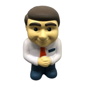 Custom Promotional Businessman PU Sensory Stress Reliever with Custom Logo for Business Gifts