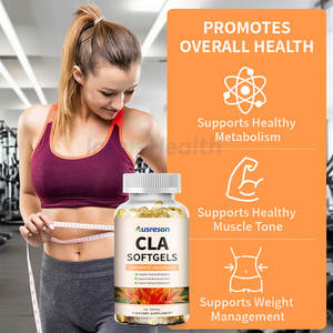 Capsules molles de carnitine et d'acide linoléique conjugué (CLA) au thé vert halal Ausreson, 500 mg et 1000 mg, pour la perte de poids - Product Image 2