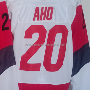 Montreal arber xhekaj เสื้อเจอร์ซีย์ฮอกกี้เย็บสีแดงคุณภาพดีที่สุด - Product Image 2