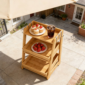 Étagère <span class=keywords><strong>de</strong></span> rangement pour fruits et aliments en bambou à 3 niveaux, taille personnalisée, pour cuisine et comptoir, avec support – Vente en gros et e-commerce - Product Image 2