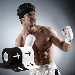 Xingda Maßgefertigtes 5cm*9,1m Weißes Baumwoll-Premium-Sporttape Athletisches <span class=keywords><strong>Tape</strong></span> Boxtape mit Aufgedrucktem Logo - Product Image 1