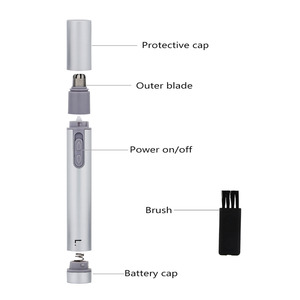 Rasoir électrique portable CNAIER AE-822 pour hommes, lame en acier, alimenté par batterie, pour l'épilation du nez et des oreilles, tondeuse nasale, soin du visage, rasage - Product Image 4