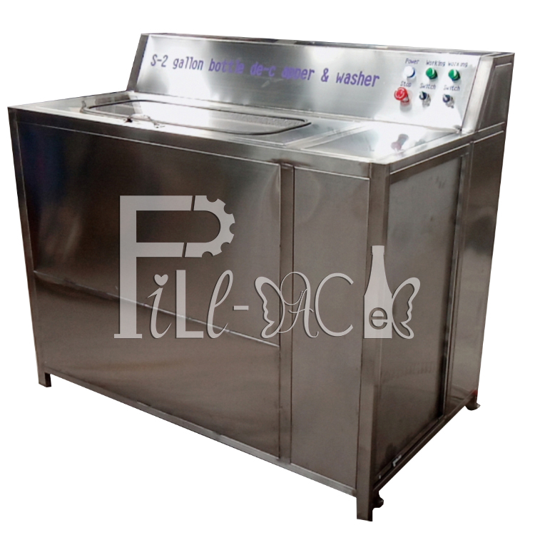 5 Gallon Barrel Semi Auto Decapper Brush Washer Machine With Double Station