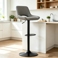 Chaises de bar pivotantes réglables en hauteur, design nordique élégant et coloré, revêtement en cuir, design populaire