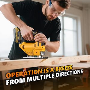 Seghetto Jig Saw senza fili Premium per batteria DW 20v Max Brushless orbitale puzzle 0-45 3 impostazioni orbitali legno sega - Product Image 3
