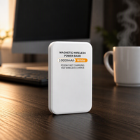 Batterie externe PD20W à quatre cellules avec affichage, 10000 mAh, magnétique, charge sans fil 15W, charge rapide, type C, pour iPhone