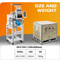 Machine à broder informatisée haute vitesse HONRAIN à tête unique pour casquettes, écussons, vêtements et commandes personnalisées