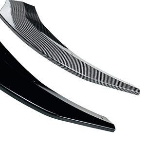 Mercedes-Benz A-Class W176 Front Bumper Lip Splitter Piano Black Carbon Fiber Texture Matte Finish Tuning Style 2016-2018 - Product Image 5