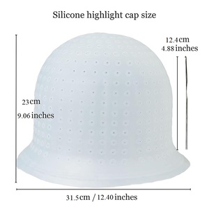 Gorro para teñir el cabello de silicona reutilizable profesional Gorro para teñir el cabello multicolor Gorro para el cabello resaltado de silicona perforada con aguja - Product Image 3