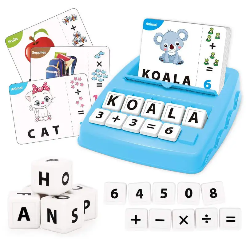 Hot sale Preschool Learning Toys Memory Word Spelling Game Educational 2 in 1 Counting Math & Matching Letter Game for Kids
