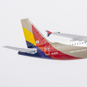 1/400 Hana Airlines <span class=keywords><strong>A321</strong></span>-200โมเดลเครื่องบินผสม HL8278/HL8279 - Product Image 2