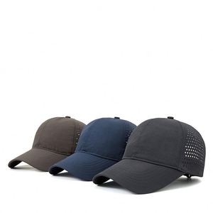 Manufacturer <b>Plain</b> 15 Days Custom Sports Nylon Lightweight Polyester Quick Dry Laser Hole Baseball <b>Cap</b> - Product Image 3