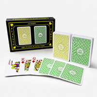 Cartes à jouer imperméables en plastique double épaisseur, écologiques, pour usage familial, en PVC, acceptant le logo personnalisé, fabricant