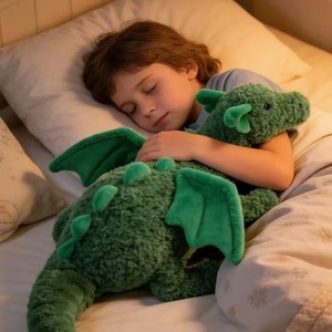 Peluche Lapin Porte-Bonheur <span class=keywords><strong>Dragon</strong></span> Jade Édition Limitée Irlandaise, Super Douce en Coton PP, Couverture Réconfortante pour 14 Ans et Plus - Product Image 1