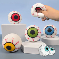 Juguete de Halloween con forma de ojo, para apretar, con música, para aliviar el estrés, novedoso, divertido, de goma, unisex, para mayores de 14 años