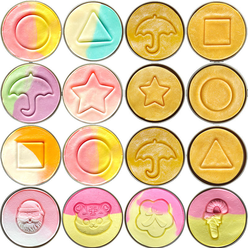 Color Buckle Candy Pie Gradient Sugar Color Squid Game Candy Hard Candies Hot Snack Food
