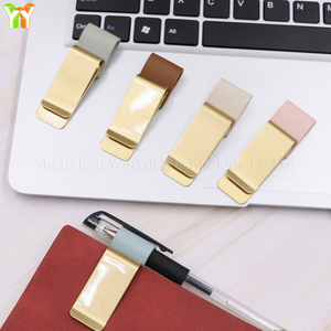 Chất lượng cao bán buôn tinh thần bút clip cho các nhà quy hoạch PU da Bookmark với bút vòng lặp Quà Tặng máy tính xách tay chủ bút - Product Image 3
