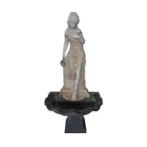 Outdoor Tuin Decoratie Marmeren Steen Godin Standbeeld Fontein Mooie Dame Standbeeld Fontein