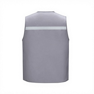 سترة عمل خفيفة الوزن من البوليستر والقطن، عاكسة للضوء وعالية الوضوح، متعددة الجيوب، زي عمل موحد مخصص للورش - Product Image 5