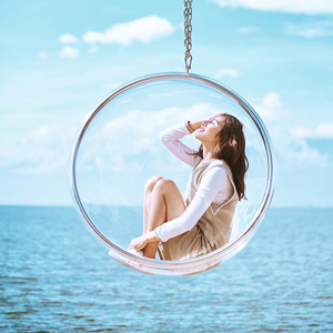 Round Swivel Clear Acrylic Nordic Hanging <strong>Chair</strong> Swing Balcony Leisure Sofa Acrylic Bubble <strong>Chair</strong> With Stan Lounge <strong>Chair</strong> - Product Image 5