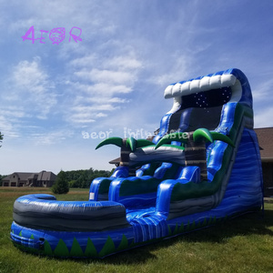 מגלשת מים מתנפחת טרופית 15 רגל, מגלשת מתנפחת, בריכת שחייה מתנפחת, מגלשת עץ דקל - Product Image 2