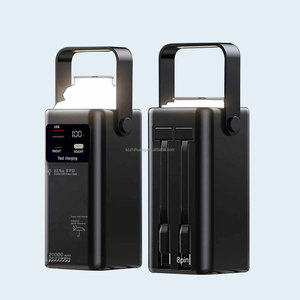 Personalizar portátil al aire libre Powerbank 20000mAh batería de larga duración impermeable carga rápida Cable de carga esencial para exteriores - Product Image 1