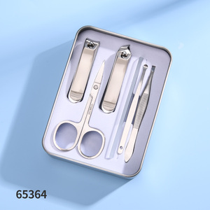 Chất lượng cao 5 trong 1 thép carbon cao Nail Clipper móng tay thiết lập biểu tượng tùy chỉnh Bộ dụng cụ móng chân hộp kim loại - Product Image 6