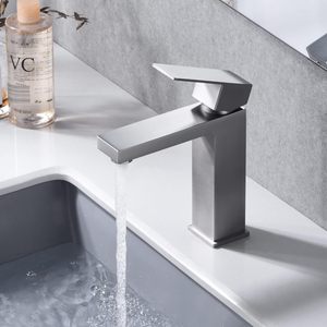 Rubinetto da <span class=keywords><strong>Bagno</strong></span> in <span class=keywords><strong>Acciaio</strong></span> <span class=keywords><strong>Inox</strong></span> 304, Miscelatore Monoforo da Appoggio Nero, Rubinetto Monocomando per Lavabo, Rubinetto Nascosto per Mobile <span class=keywords><strong>Bagno</strong></span> - Product Image 4