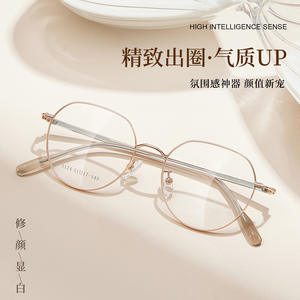 Monturas de Gafas Ovaladas de Aleación Novedosas 3124 con Lentes de Resina, Unisex, Tendencia de Moda, Montura Completa, Origen Danyang - Product Image 5