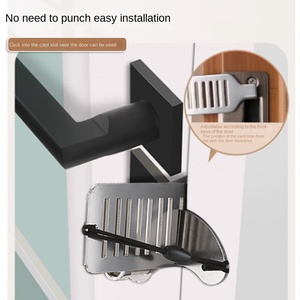 Bloqueador de Puerta Antirrobo de Seguridad, Herramienta de Seguridad Portátil de Acero Inoxidable para el Hogar, Privacidad, Hotel, Viajes, Bloqueador de Puerta - Product Image 3