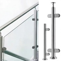 TAKA Edelstahl-Glasgeländer für Außenterrassen, Satin-Finish, Wasser- und Rostbeständige Säulenbalustrade