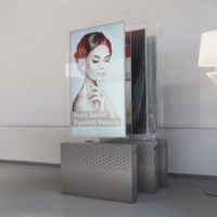 Affichage numérique LED LCD sur pied pour totem publicitaire, avec reconnaissance faciale et luminosité personnalisable, pour publicité intérieure